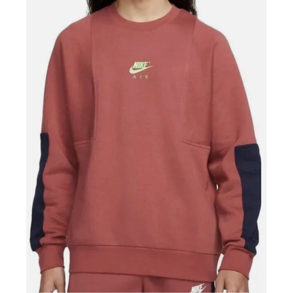 Nike Air Brushed-Back Fleece Crewneck Pullover Sweater men's large - NEW